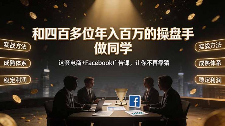 （19592期）和四百多位年入百万的操盘手做同学——这套电商+Facebook广告课，让你不再靠猜【原创双语字幕】_生财有道创业项目网