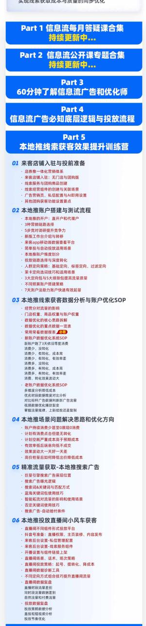 图片[3]-（19665期）本地推32期线索获客训练营｜8月全新2026投放教程，来客开户冷启动搜索广告素材优化全链路实操教学_生财有道创业项目网-生财有道