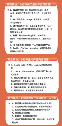 （19712期）小红书虚拟产品14天实战变现营-第7期：需求挖掘×AI+Skill原创×产品矩阵×内容笔记×一人公司进阶×全链路_生财有道创业项目网