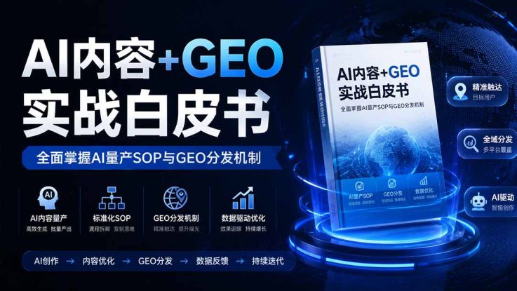 （19729期）AI内容+GEO实战白皮书。全面掌握AI量产SOP与GEO分发机制_生财有道创业项目网