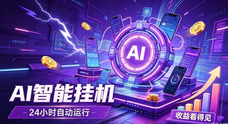 （19755期）AI智能广告挂机，躺赚新模式 设备托管运行，解放双手持续变现_生财有道创业项目网